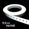 9.5mm / Pathe Film Leader, White, Acetate, 33ft / 10m