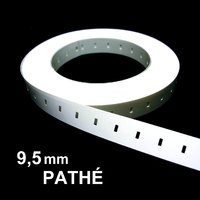9.5mm / Pathe Film Leader, White, Polyester, 16ft / 5m